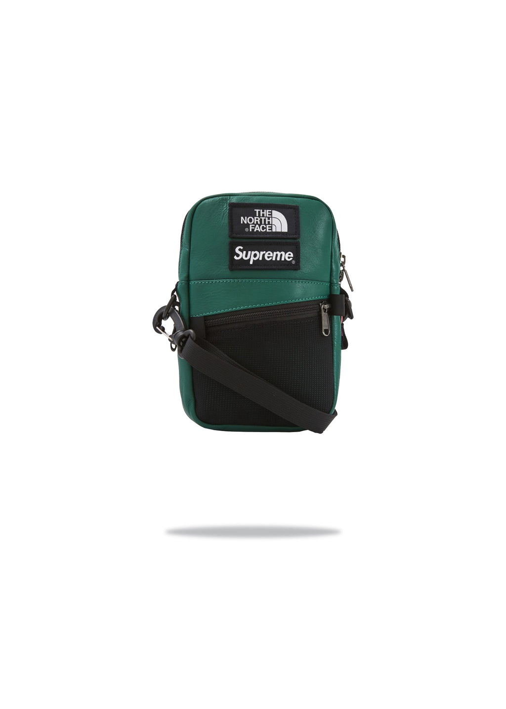 Supreme x TNF Shoulder Bag Leather Green