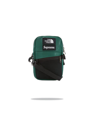 Supreme x TNF Shoulder Bag Leather Green